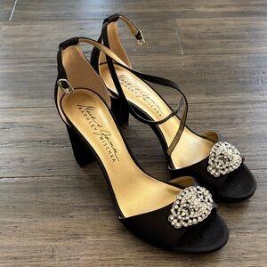 Badgley Mischka Black Heels with Crystal